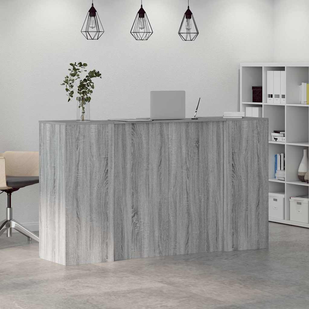 receptionsskranke 180x50x103,5 cm konstrueret træ grå sonoma