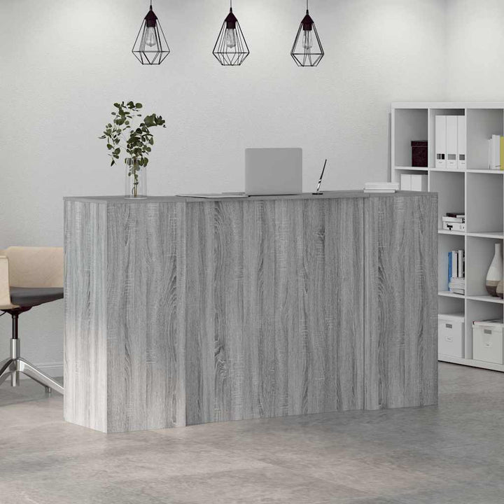 receptionsskranke 180x50x103,5 cm konstrueret træ grå sonoma