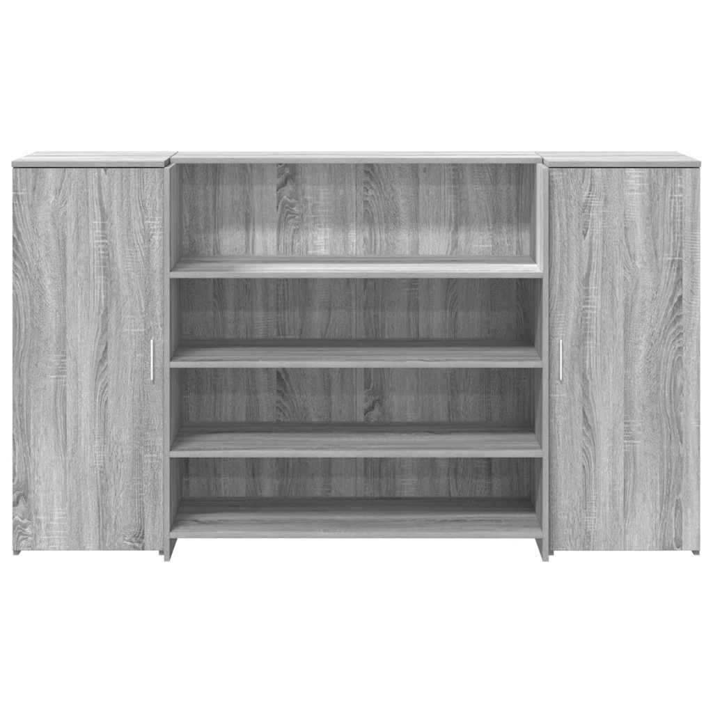 receptionsskranke 180x50x103,5 cm konstrueret træ grå sonoma