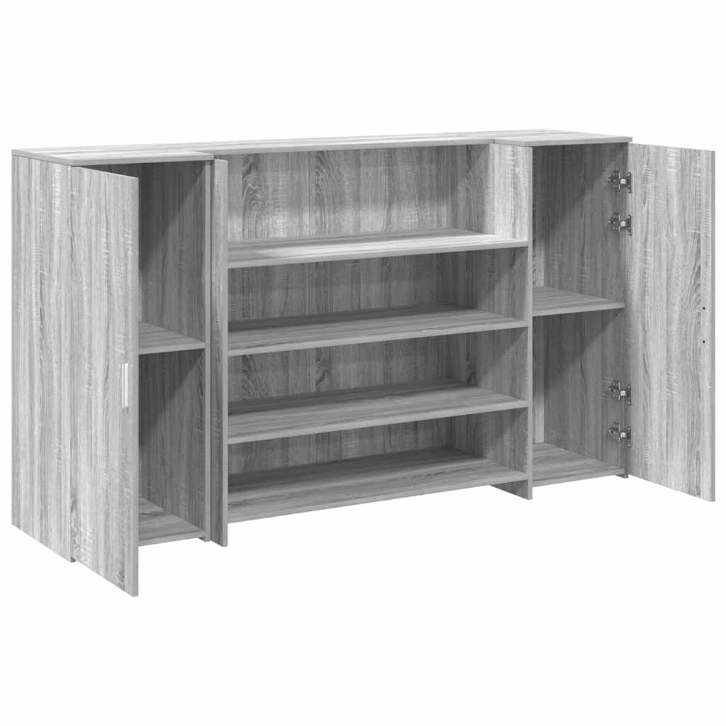 receptionsskranke 180x50x103,5 cm konstrueret træ grå sonoma