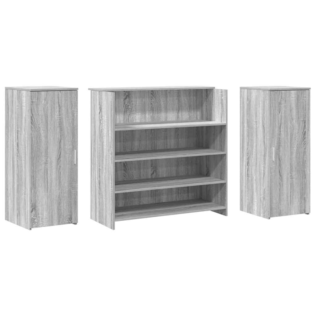 receptionsskranke 180x50x103,5 cm konstrueret træ grå sonoma