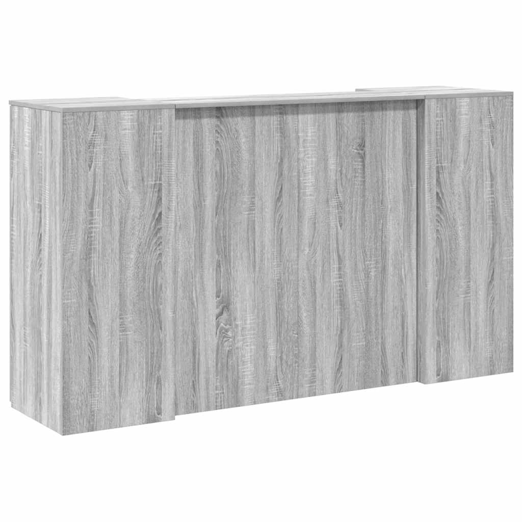 receptionsskranke 180x50x103,5 cm konstrueret træ grå sonoma