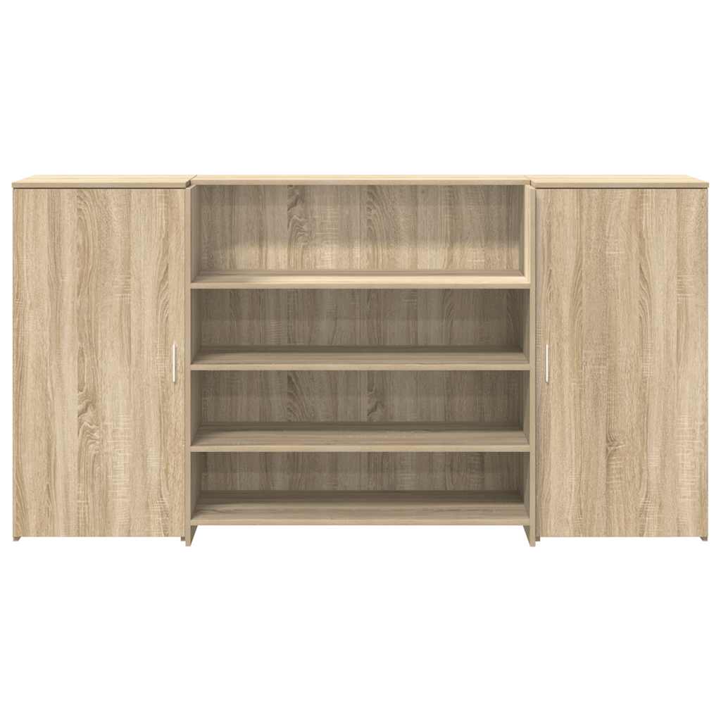 receptionsskranke 200x50x103,5 cm konstrueret træ sonoma-eg