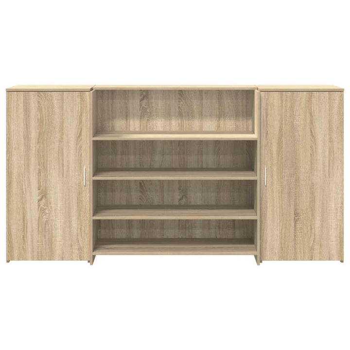 receptionsskranke 200x50x103,5 cm konstrueret træ sonoma-eg
