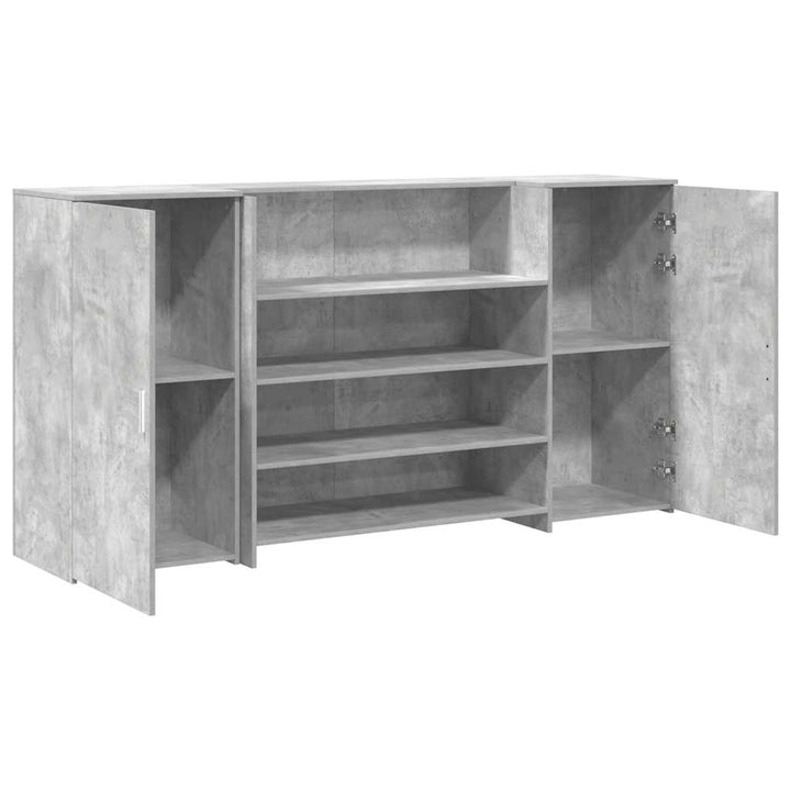 receptionsskranke 200x50x103,5 cm konstrueret træ beton grå