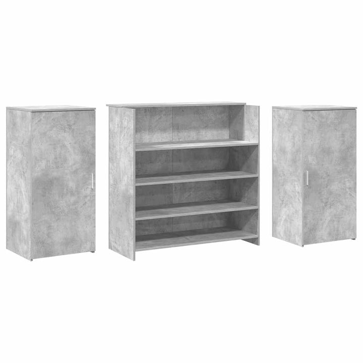 receptionsskranke 200x50x103,5 cm konstrueret træ beton grå