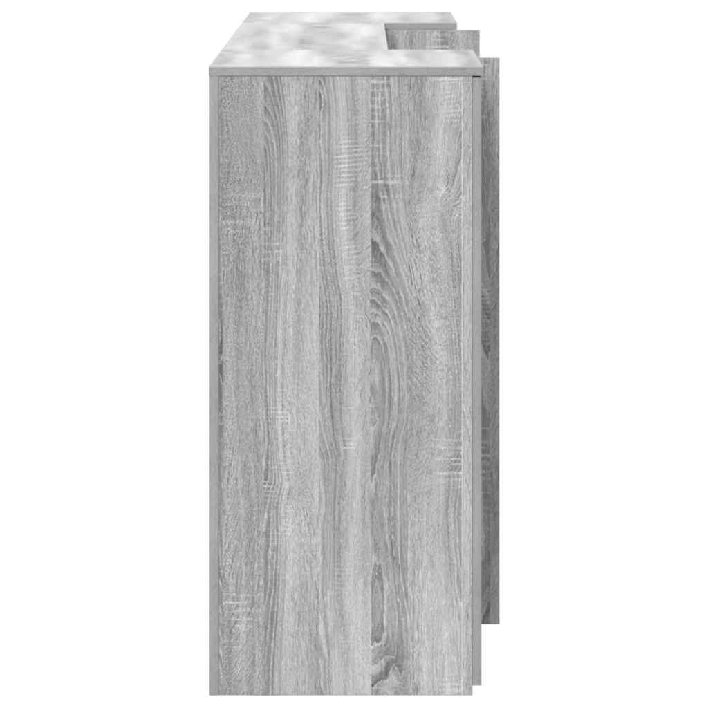 receptionsskranke 200x50x103,5 cm konstrueret træ grå sonoma