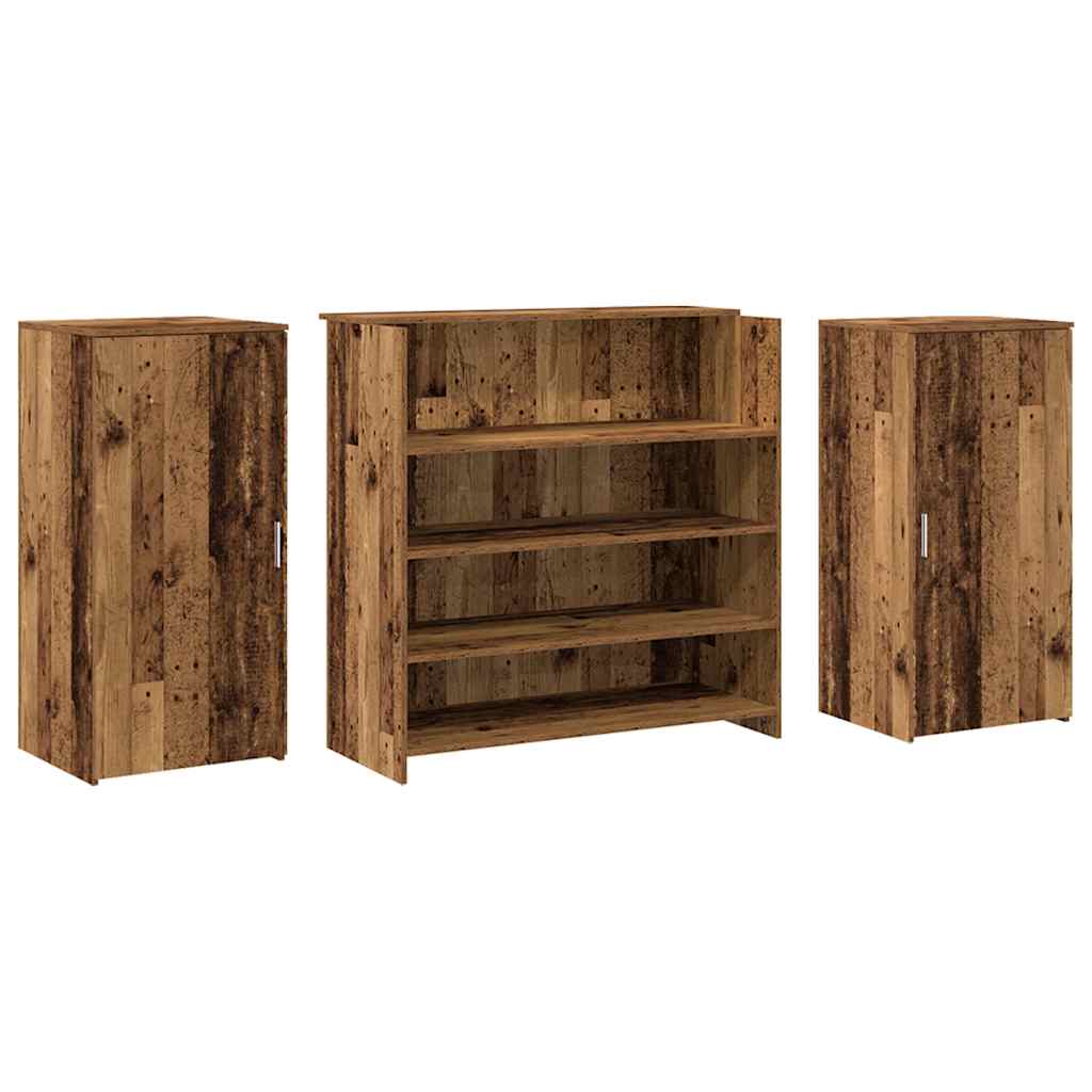 receptionsskranke 200x50x103,5 cm konstrueret træ antikt træ