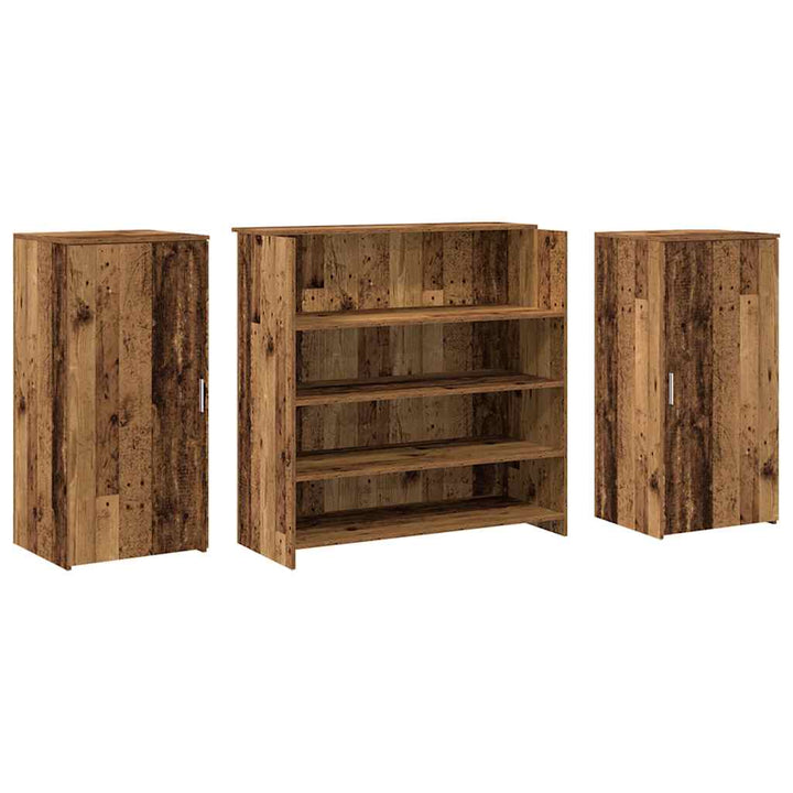 receptionsskranke 200x50x103,5 cm konstrueret træ antikt træ
