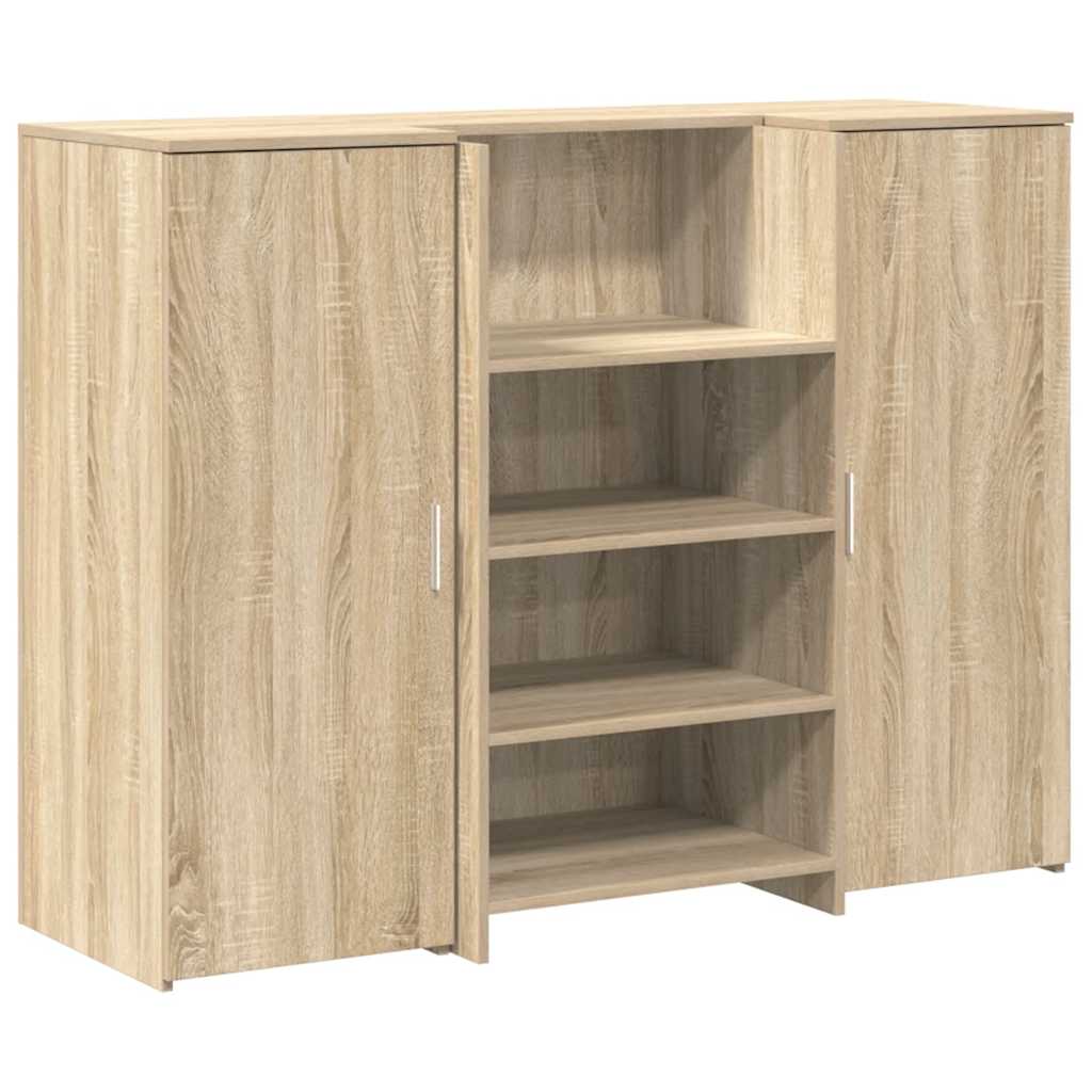 receptionsskranke 135x50x103,5 cm konstrueret træ sonoma-eg