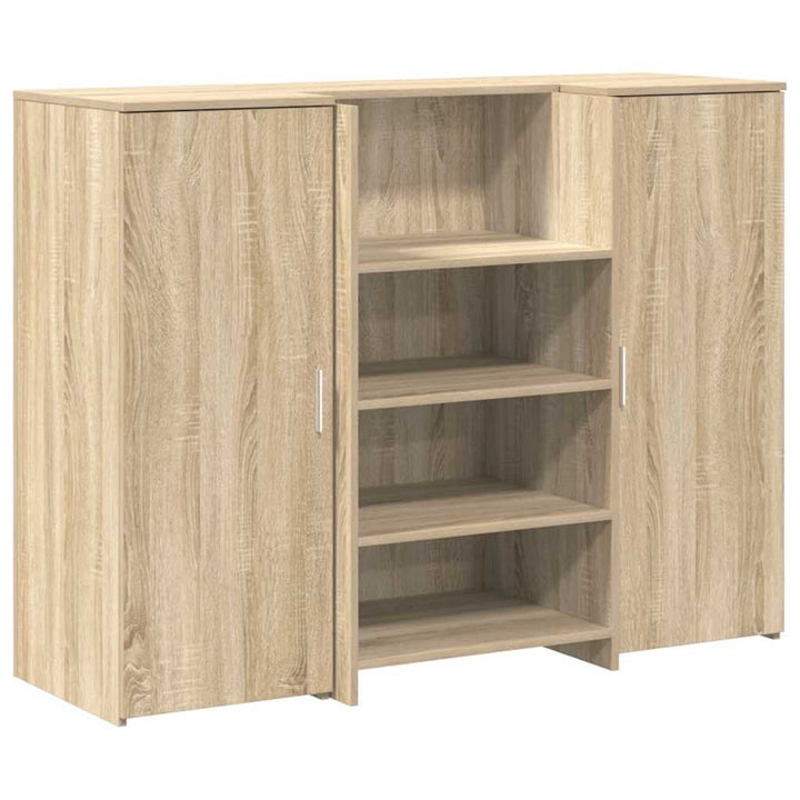 receptionsskranke 135x50x103,5 cm konstrueret træ sonoma-eg