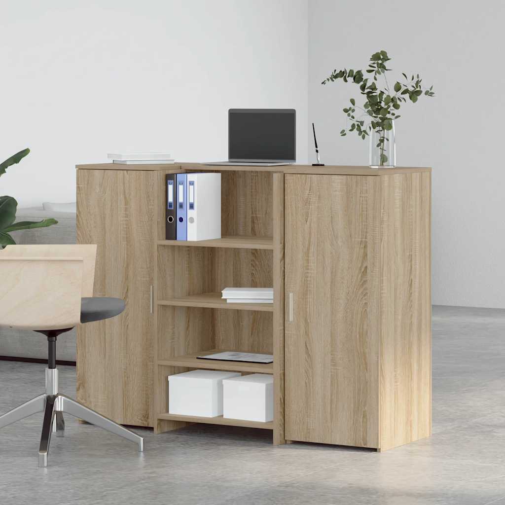 receptionsskranke 135x50x103,5 cm konstrueret træ sonoma-eg