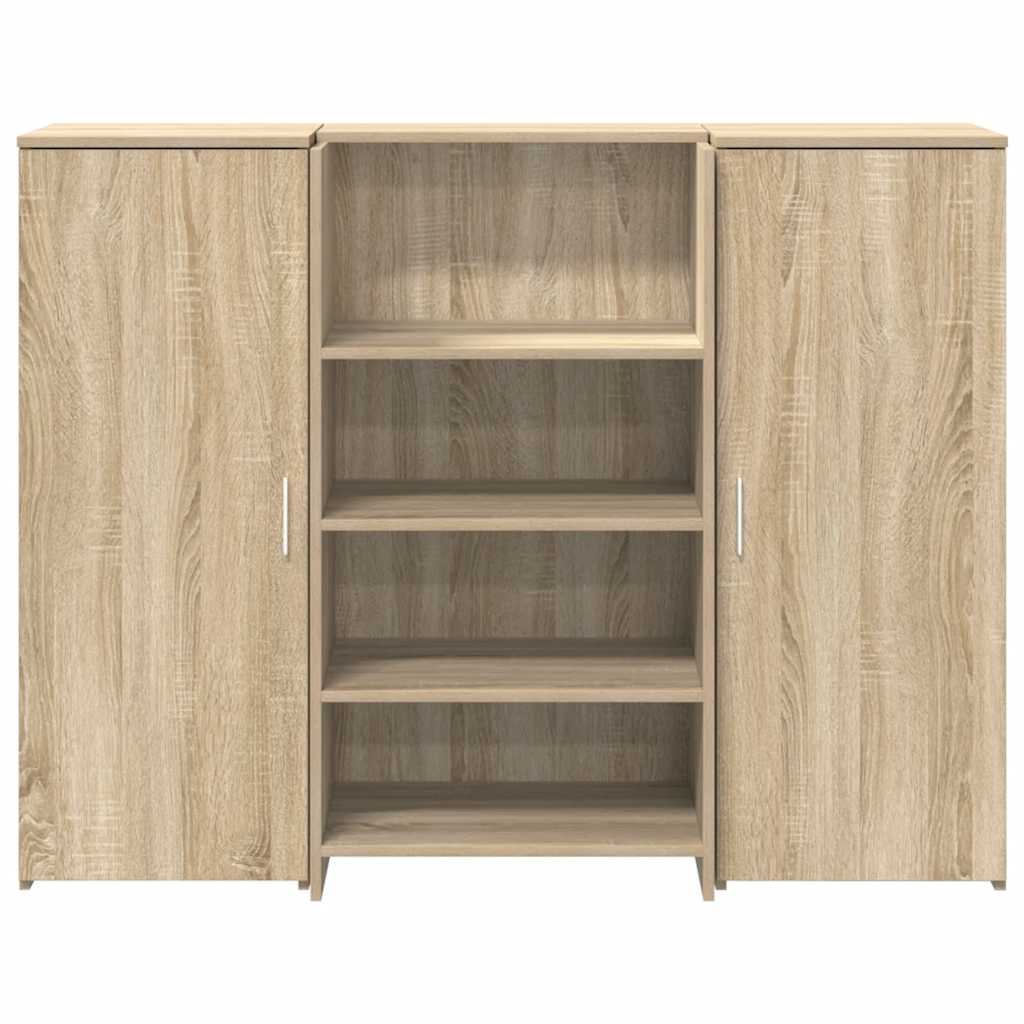 receptionsskranke 135x50x103,5 cm konstrueret træ sonoma-eg