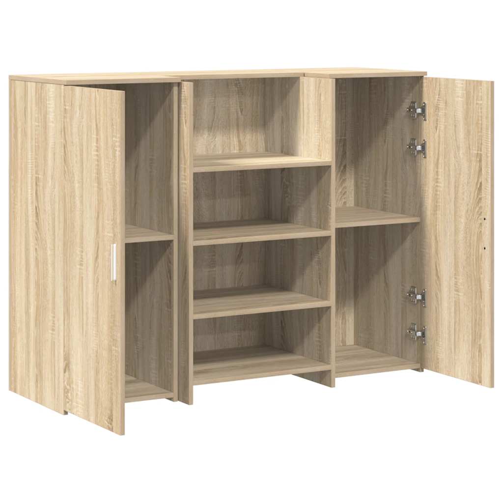 receptionsskranke 135x50x103,5 cm konstrueret træ sonoma-eg