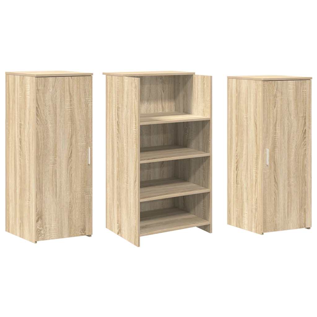 receptionsskranke 135x50x103,5 cm konstrueret træ sonoma-eg