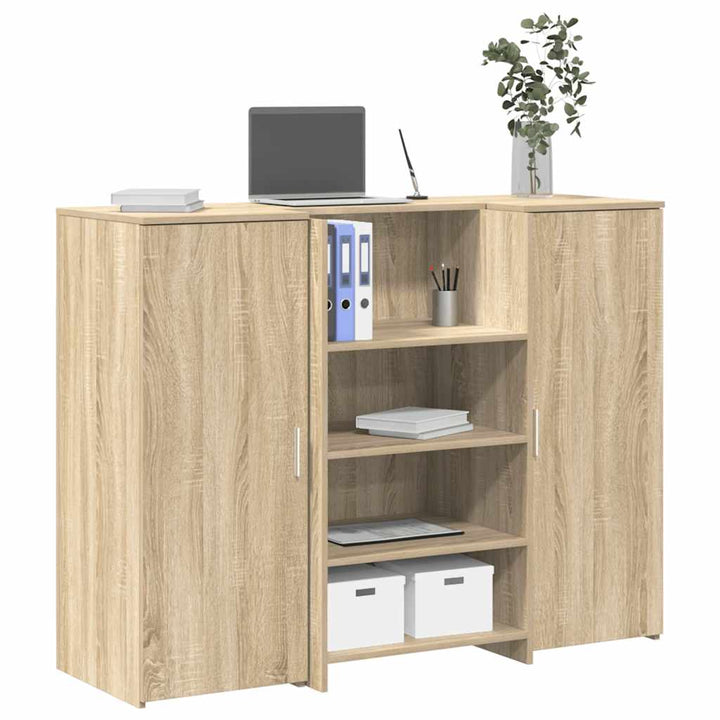 receptionsskranke 135x50x103,5 cm konstrueret træ sonoma-eg