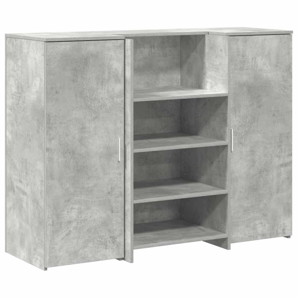 receptionsskranke 135x50x103,5 cm konstrueret træ beton grå