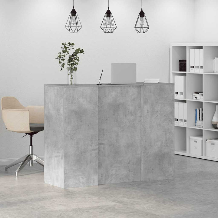 receptionsskranke 135x50x103,5 cm konstrueret træ beton grå