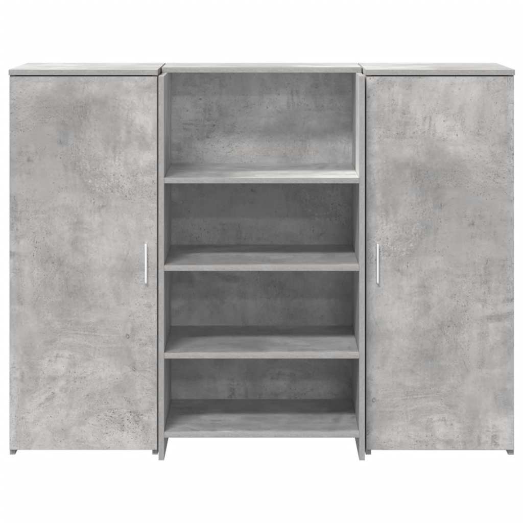 receptionsskranke 135x50x103,5 cm konstrueret træ beton grå