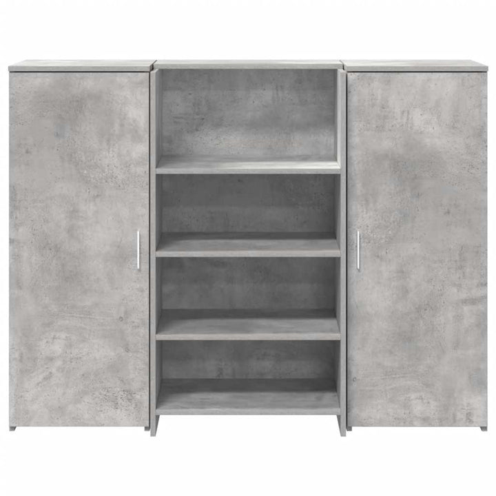 receptionsskranke 135x50x103,5 cm konstrueret træ beton grå