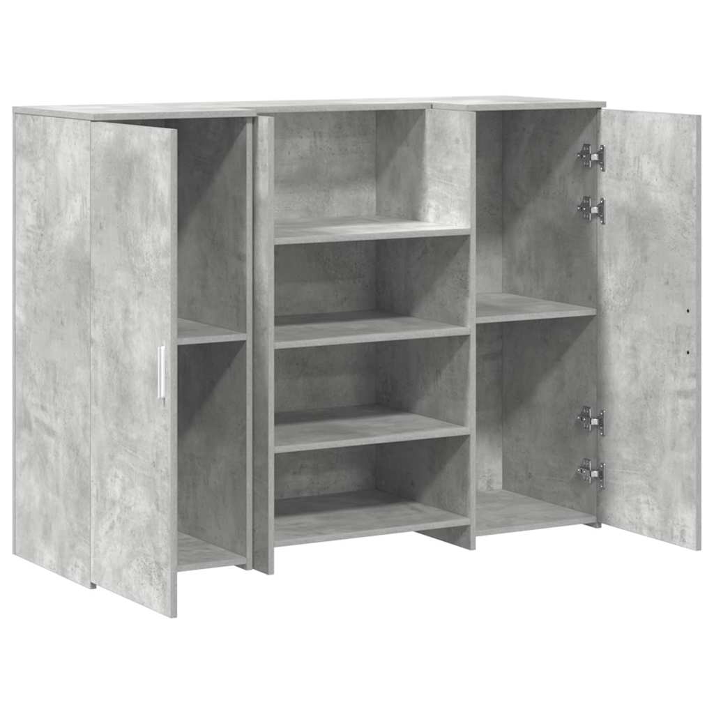 receptionsskranke 135x50x103,5 cm konstrueret træ beton grå