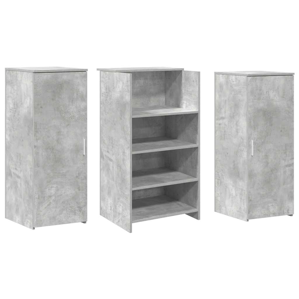 receptionsskranke 135x50x103,5 cm konstrueret træ beton grå