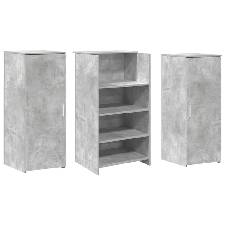receptionsskranke 135x50x103,5 cm konstrueret træ beton grå