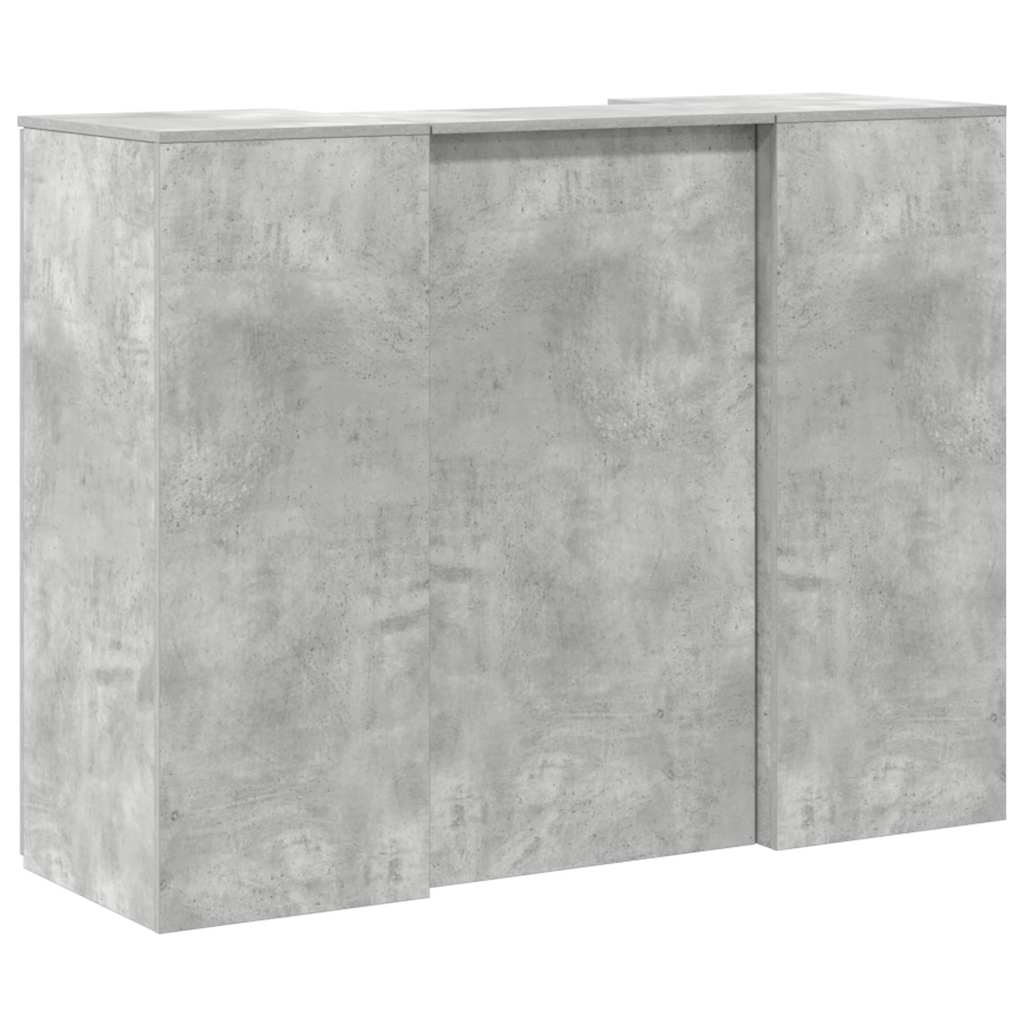receptionsskranke 135x50x103,5 cm konstrueret træ beton grå