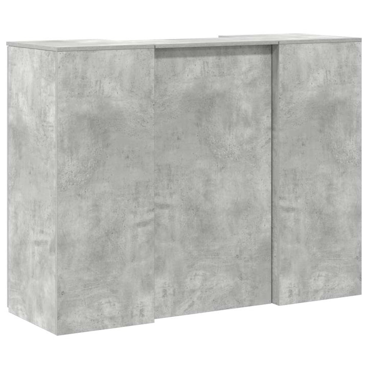 receptionsskranke 135x50x103,5 cm konstrueret træ beton grå