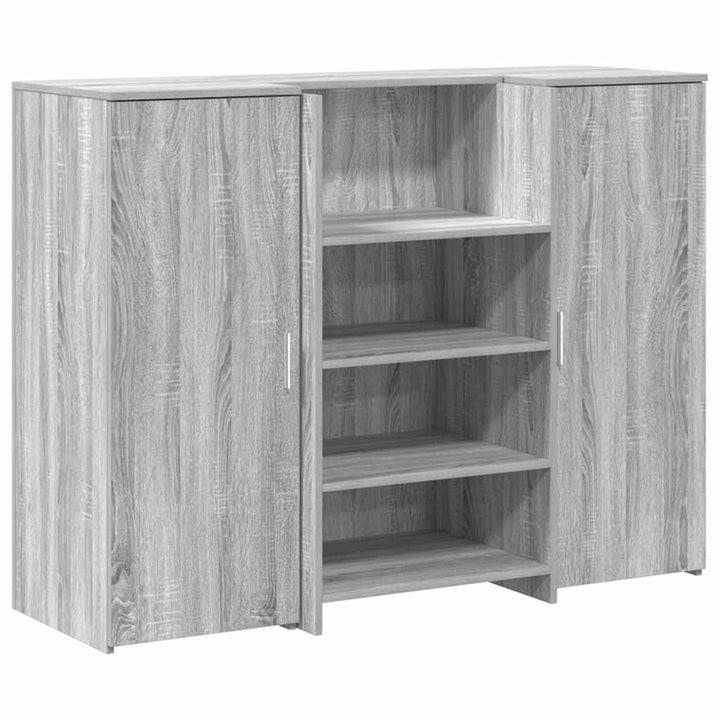 receptionsskranke 135x50x103,5 cm konstrueret træ grå sonoma