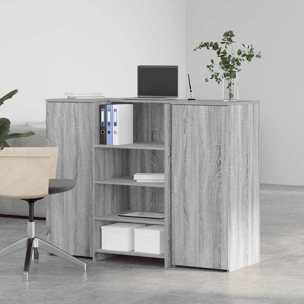 receptionsskranke 135x50x103,5 cm konstrueret træ grå sonoma