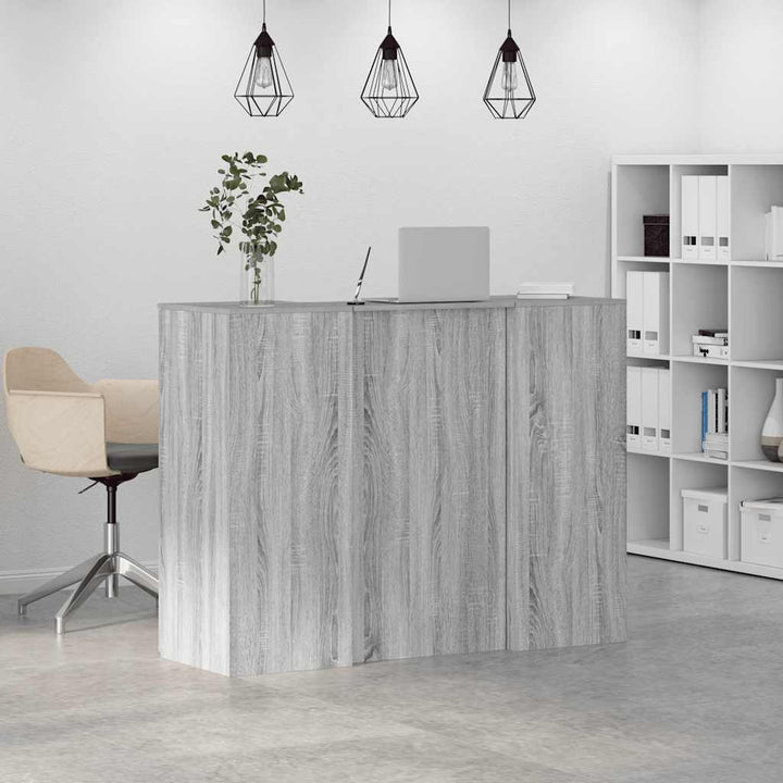 receptionsskranke 135x50x103,5 cm konstrueret træ grå sonoma