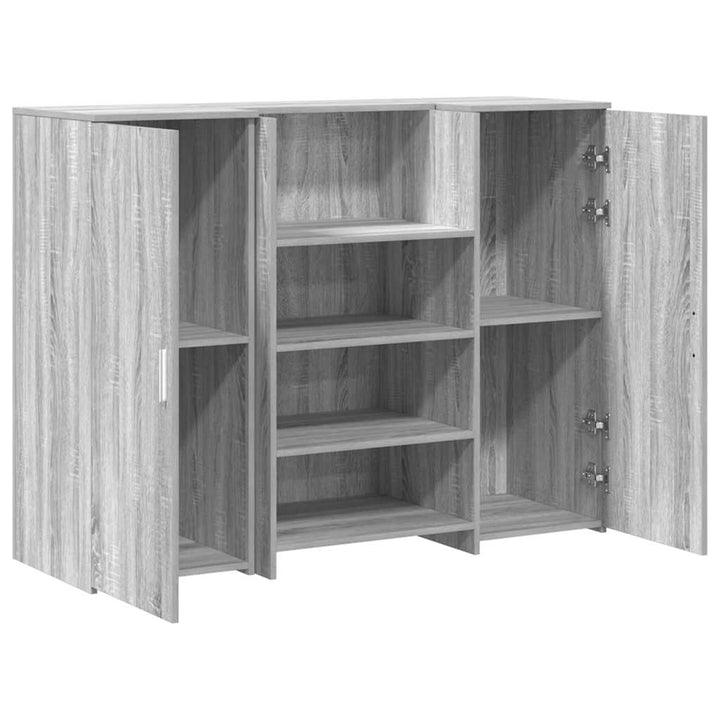 receptionsskranke 135x50x103,5 cm konstrueret træ grå sonoma