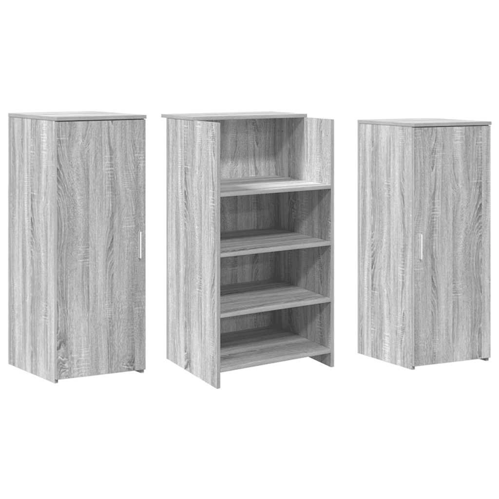receptionsskranke 135x50x103,5 cm konstrueret træ grå sonoma