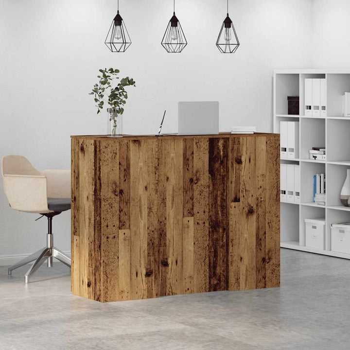 receptionsskranke 135x50x103,5 cm konstrueret træ antikt træ