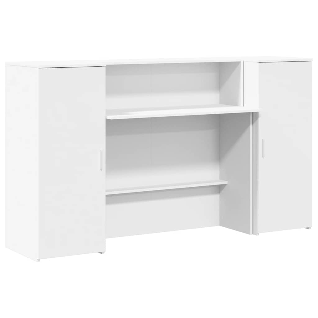receptionsdisk hvid 180x50x103,5 cm konstrueret træ