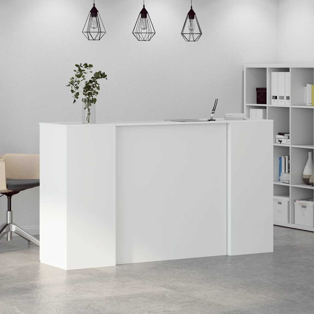 receptionsdisk hvid 180x50x103,5 cm konstrueret træ