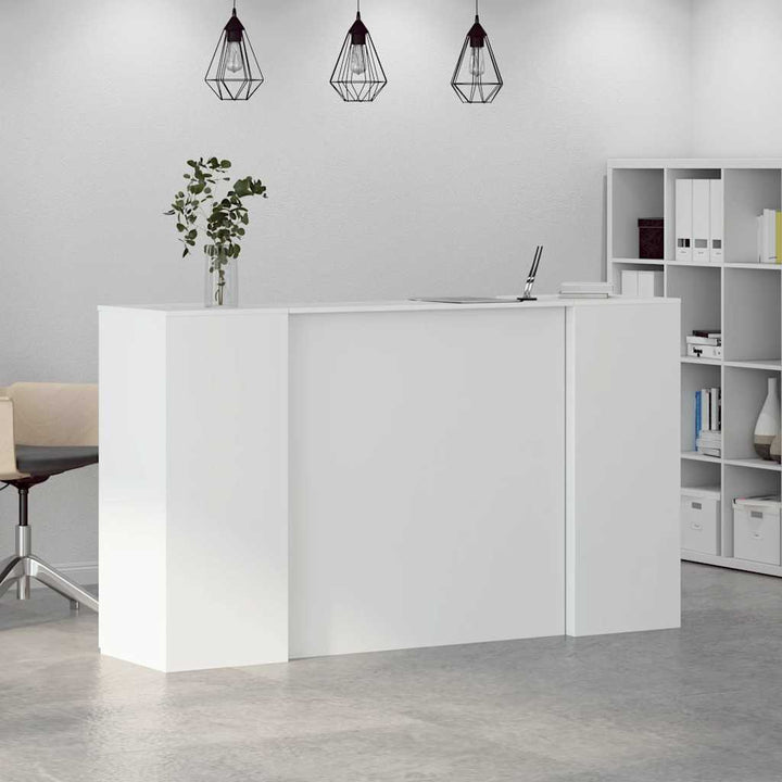 receptionsdisk hvid 180x50x103,5 cm konstrueret træ