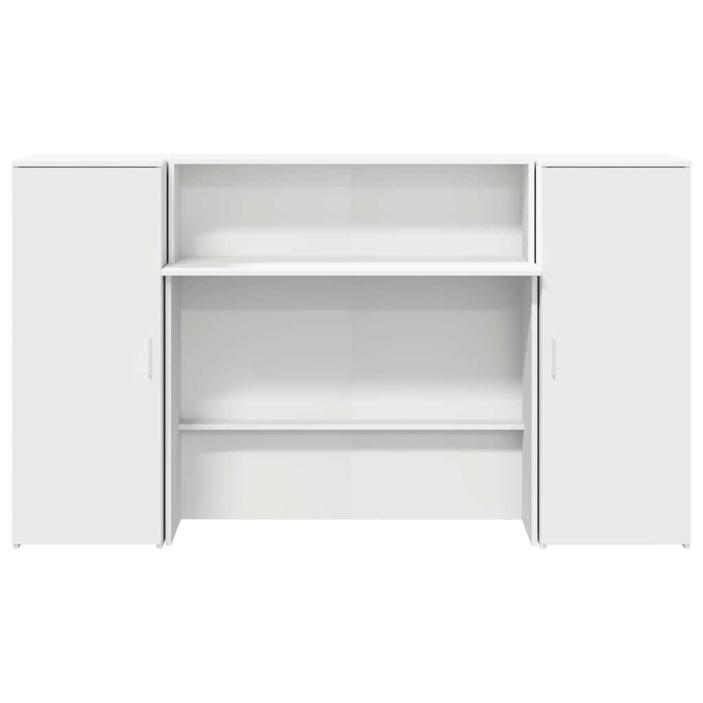 receptionsdisk hvid 180x50x103,5 cm konstrueret træ