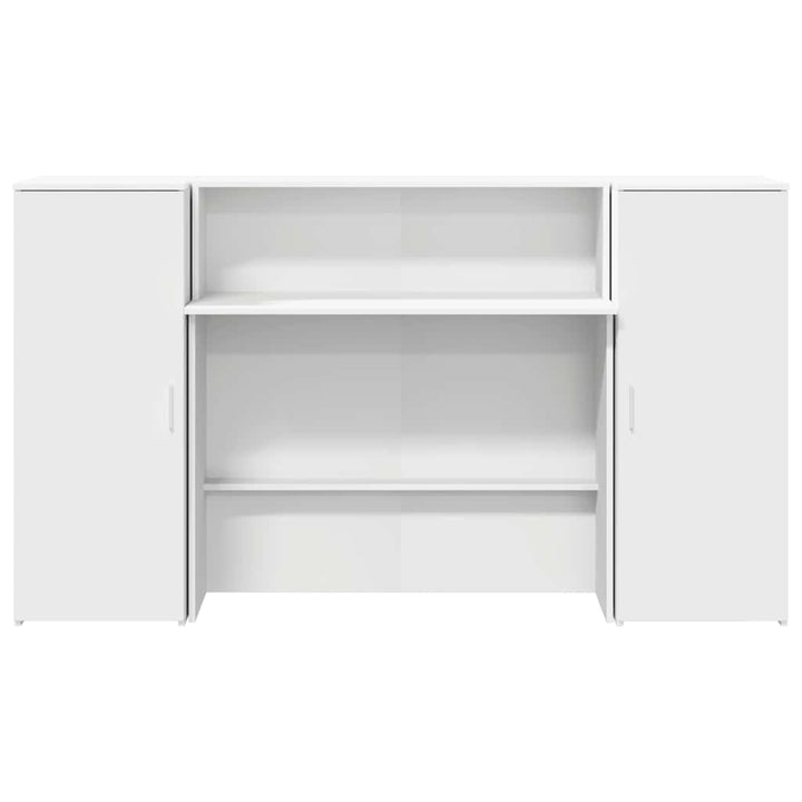receptionsdisk hvid 180x50x103,5 cm konstrueret træ