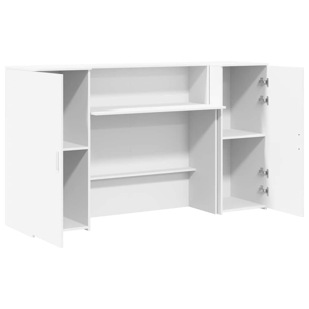 receptionsdisk hvid 180x50x103,5 cm konstrueret træ