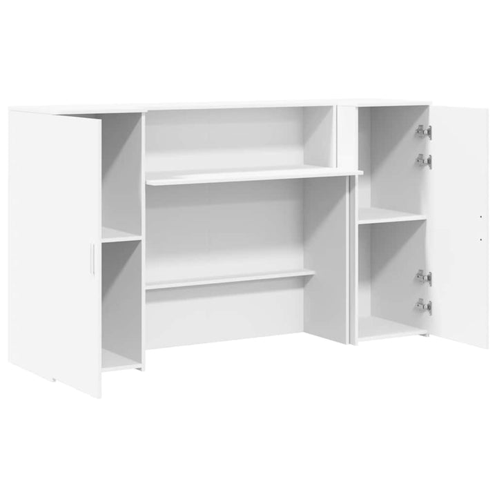 receptionsdisk hvid 180x50x103,5 cm konstrueret træ