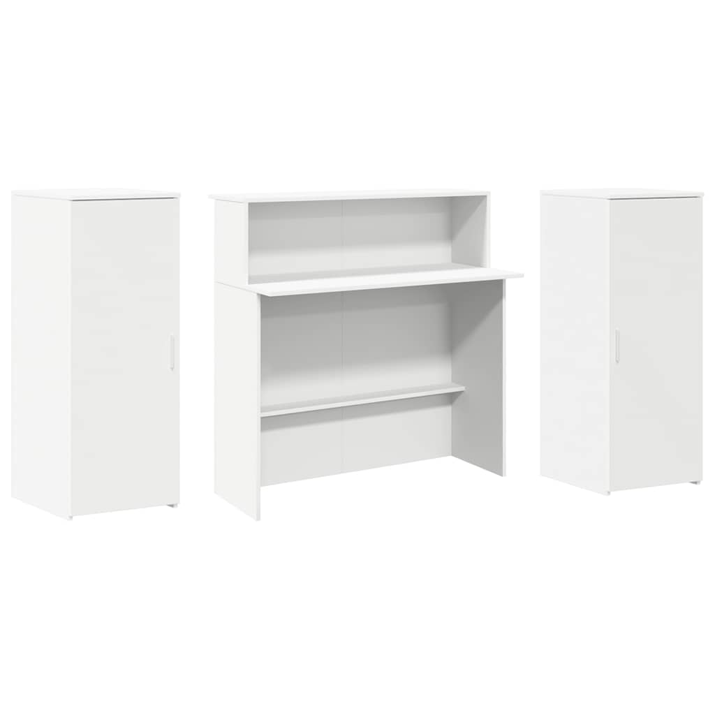 receptionsdisk hvid 180x50x103,5 cm konstrueret træ