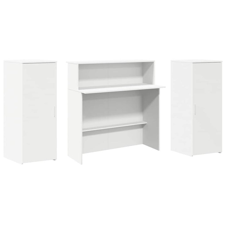 receptionsdisk hvid 180x50x103,5 cm konstrueret træ