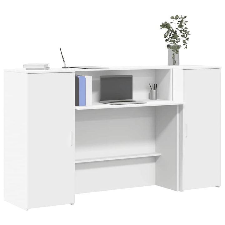receptionsdisk hvid 180x50x103,5 cm konstrueret træ