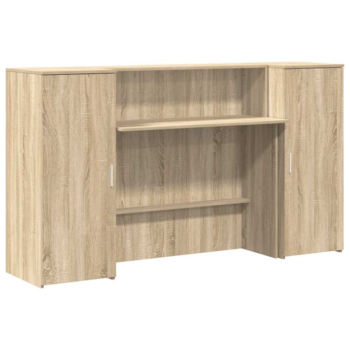 receptionsskranke 180x50x103,5 cm konstrueret træ sonoma-eg