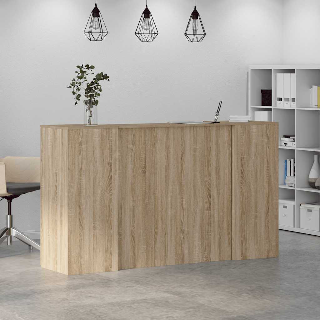 receptionsskranke 180x50x103,5 cm konstrueret træ sonoma-eg