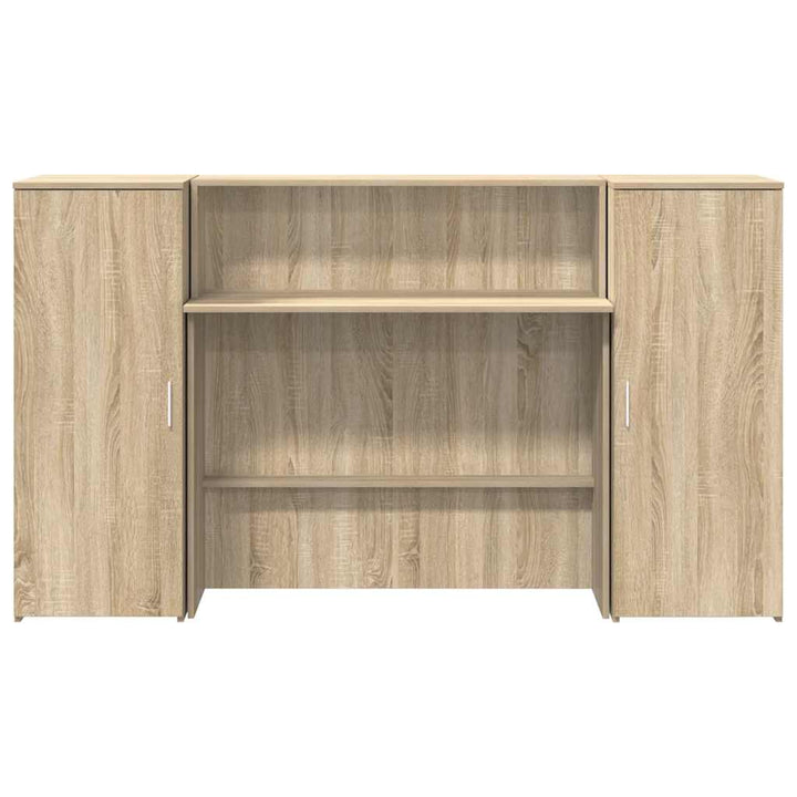 receptionsskranke 180x50x103,5 cm konstrueret træ sonoma-eg