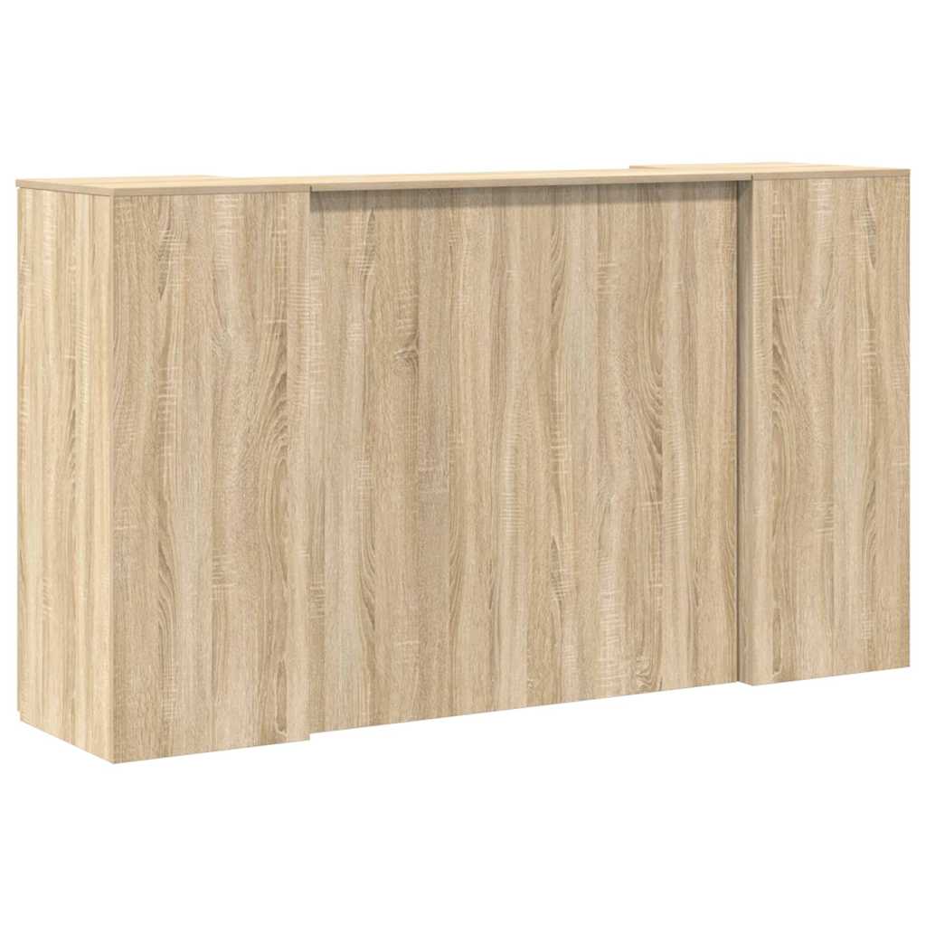 receptionsskranke 180x50x103,5 cm konstrueret træ sonoma-eg