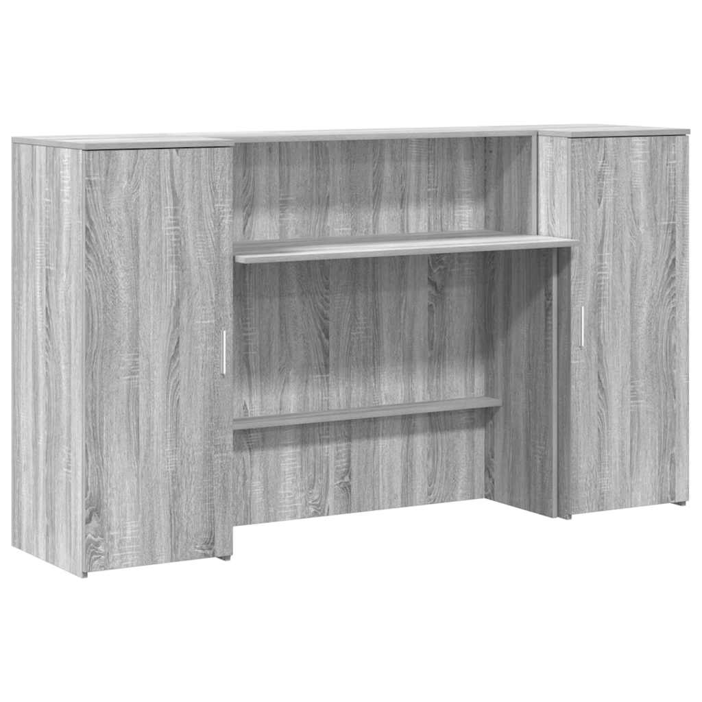 receptionsskranke 180x50x103,5 cm konstrueret træ grå sonoma